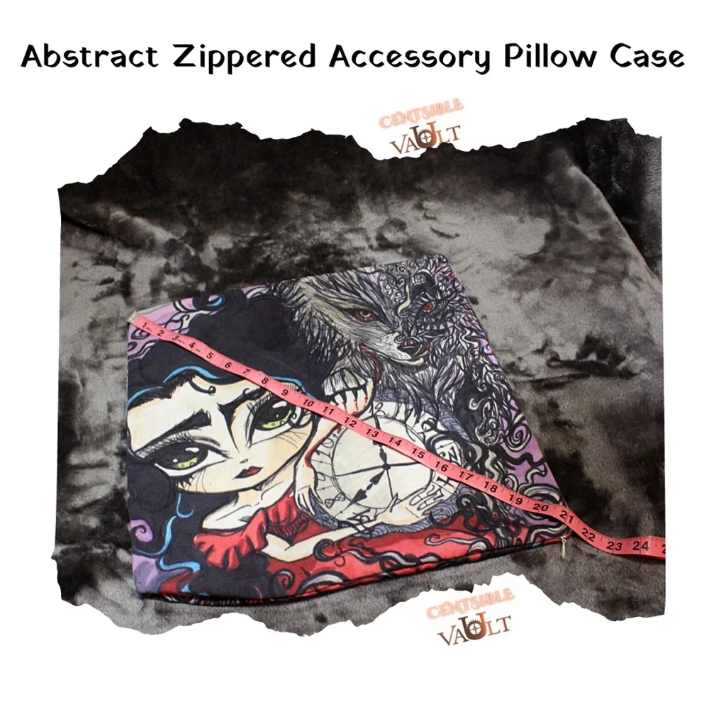 Abstract Anime Accent Pillow Case. See pics for Measurements. - Picture 3 of 4